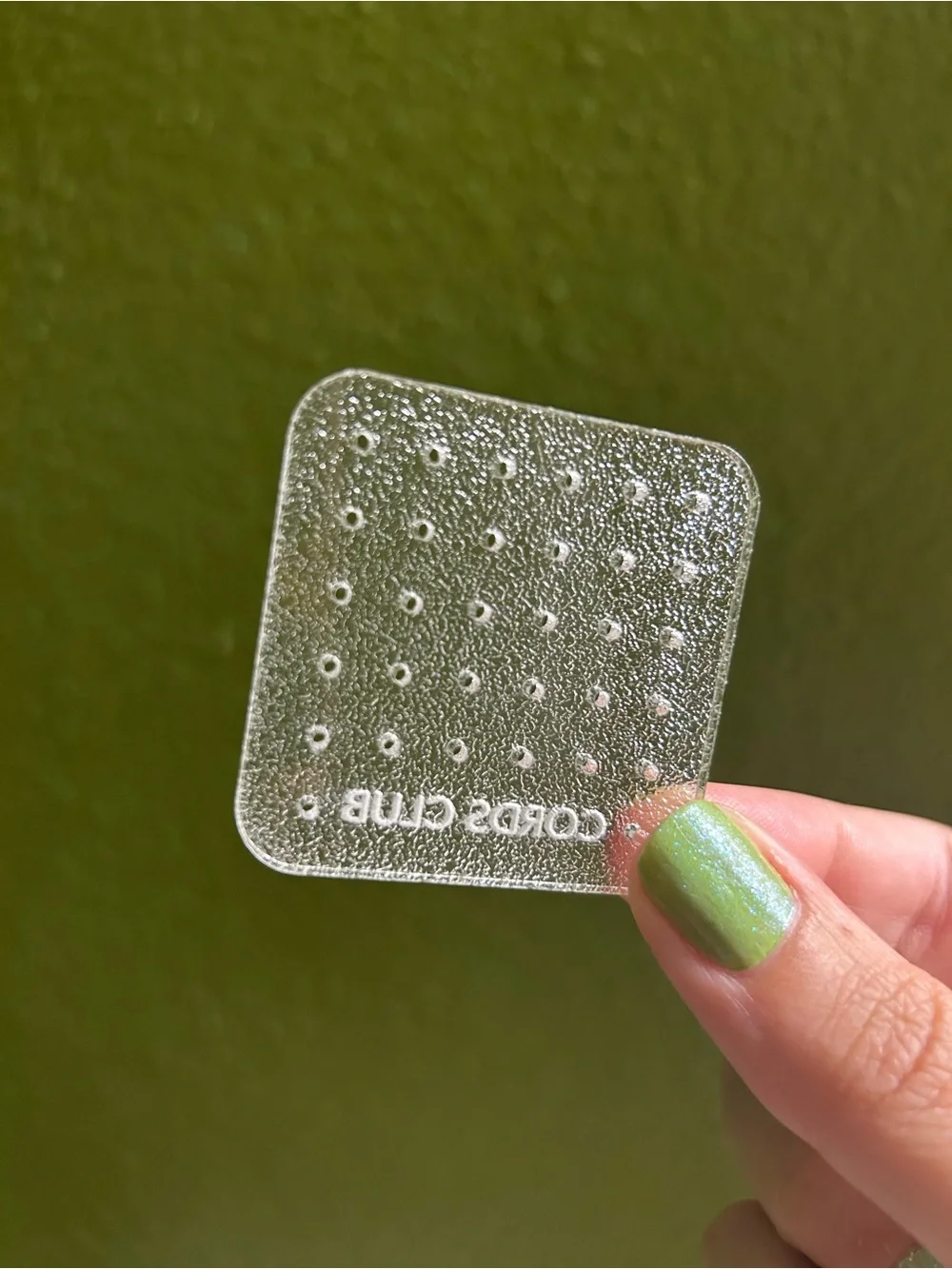 NIB Cords Club Square Travel Flat Back Palette - Clear Textured